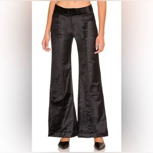 Free People Walk With You Velvet Trouser in Black Sz 6